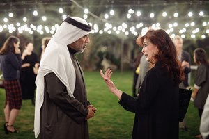Abdelmonem Alserkal & Shahnaz Khonsari. VIP Dinner at Abdelmonem Alserkal’s Home Garden. FIELD MEETING Take 6: Thinking Collections (25–26 January 2019) In Collaboration with Alserkal Avenue, Dubai. Courtesy Asia Contemporary Art Week (ACAW).